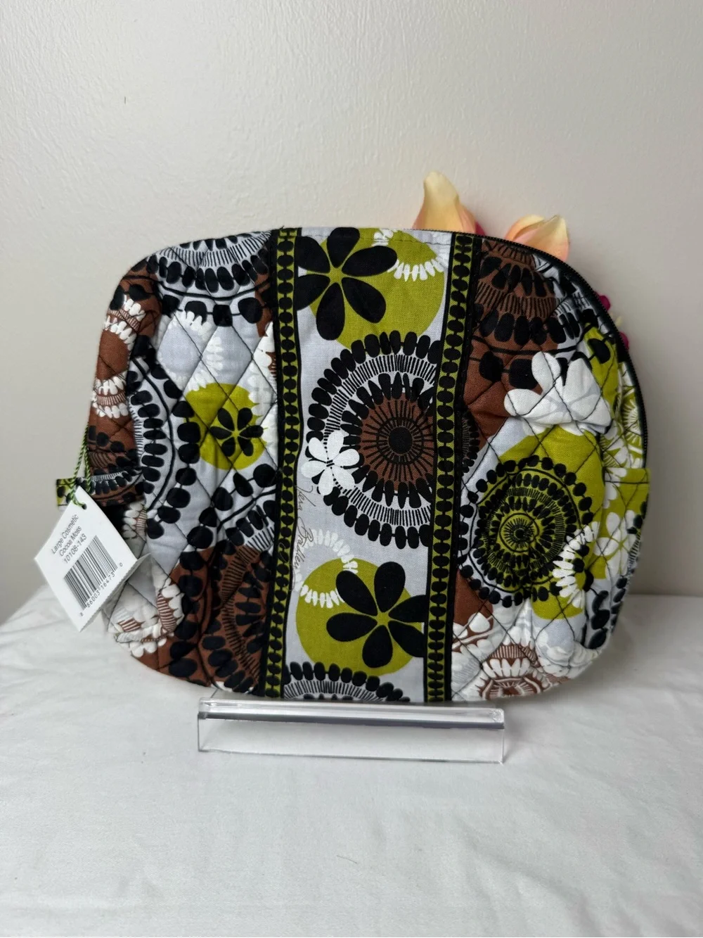 NWT Vera Bradley Cocoa Moss Large Cosmetic Retired Pattern